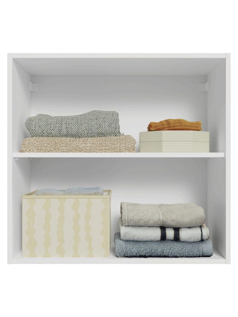 Armário aéreo para quarto 70 cm 2 portas branco neo madesa