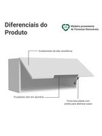 Armário aéreo para quarto 70 cm 1 porta basculante branco neo madesa