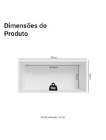Armário aéreo para quarto 70 cm 1 porta basculante branco neo madesa