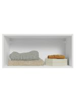 Armário aéreo para quarto 70 cm 1 porta basculante branco neo madesa