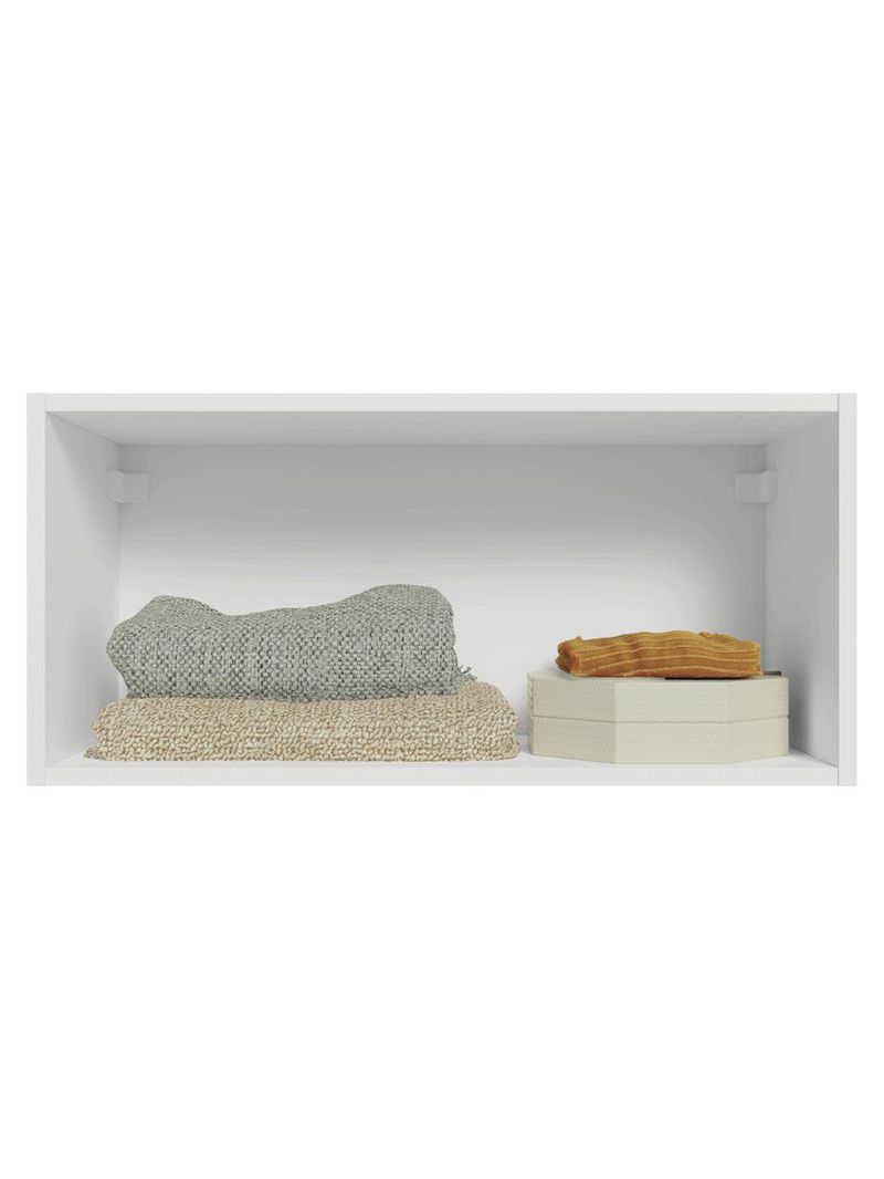 Armário aéreo para quarto 70 cm 1 porta basculante branco neo madesa