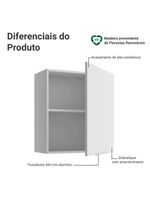 Armário aéreo para quarto 60 cm 1 porta branco neo madesa