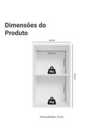 Armário aéreo para quarto 40 cm 1 porta branco neo madesa