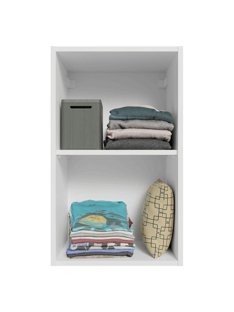 Armário aéreo para quarto 40 cm 1 porta branco neo madesa