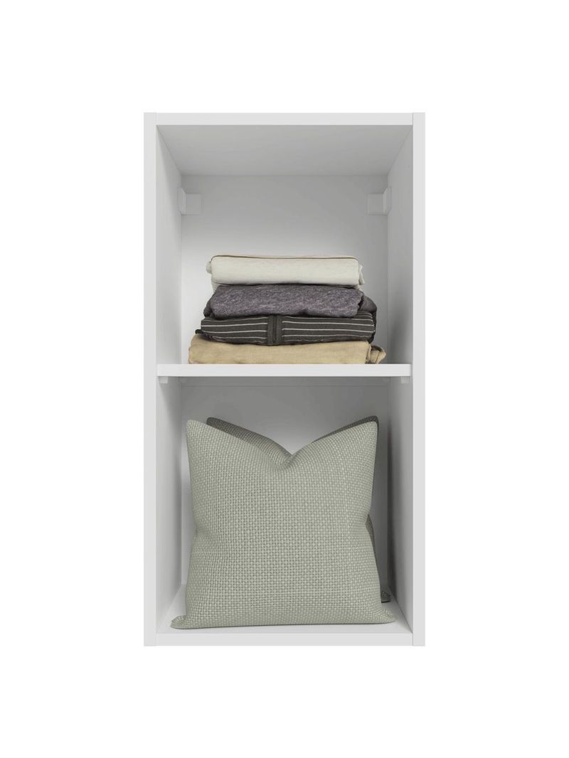 Armário aéreo para quarto 35 cm 1 porta branco neo madesa