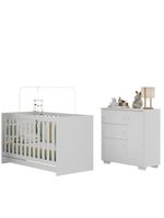 Quarto Infantil-Berço Colchão Incluso E Cômoda Multimóveis