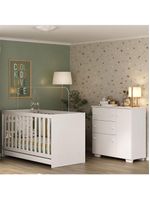 Quarto Infantil-Berço Colchão Incluso E Cômoda Multimóveis