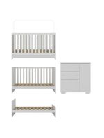 Quarto Infantil-Berço Colchão Incluso E Cômoda Multimóveis