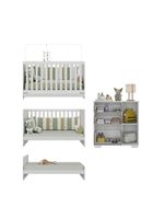 Quarto Infantil-Berço Colchão Incluso E Cômoda Multimóveis