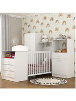Quarto Infantil Com Berço-cômoda Laura Branco