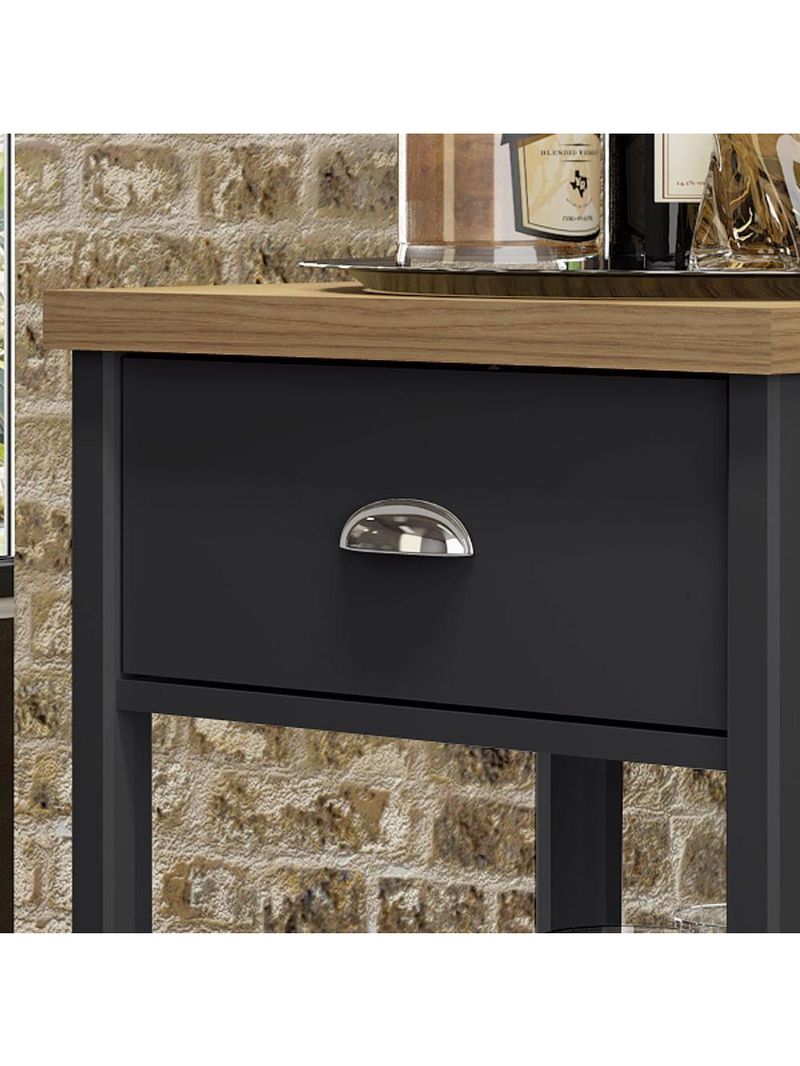 Gabinete Banheiro Ditália Ba-130 Cor:preto Preto