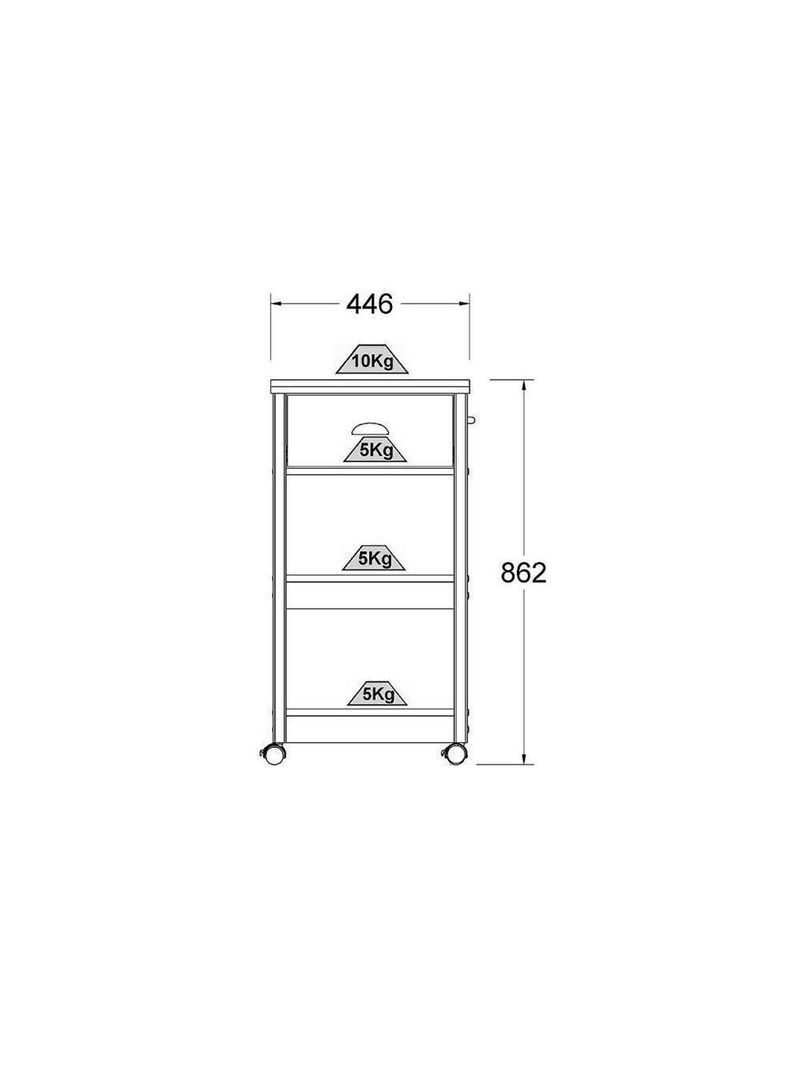 Gabinete Banheiro Ditália Ba-130 Cor:preto Preto