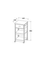 Gabinete Banheiro Ditália Ba-130 Cor:preto Preto