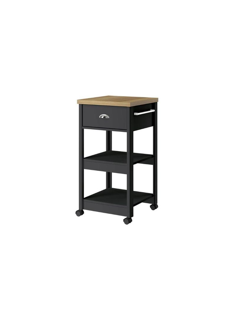 Gabinete Banheiro Ditália Ba-130 Cor:preto Preto
