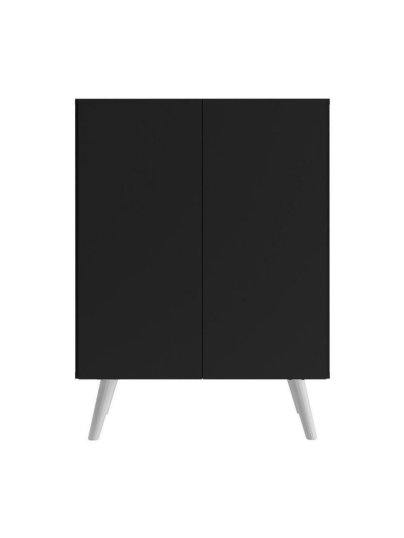 Gabinete Banheiro 2 Portas Retrô 63cm Multimóveis Preto