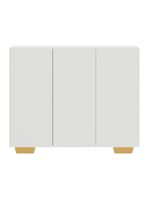 Gabinete Banheiro 3 Portas 90cm Mp5031 Branco Natural