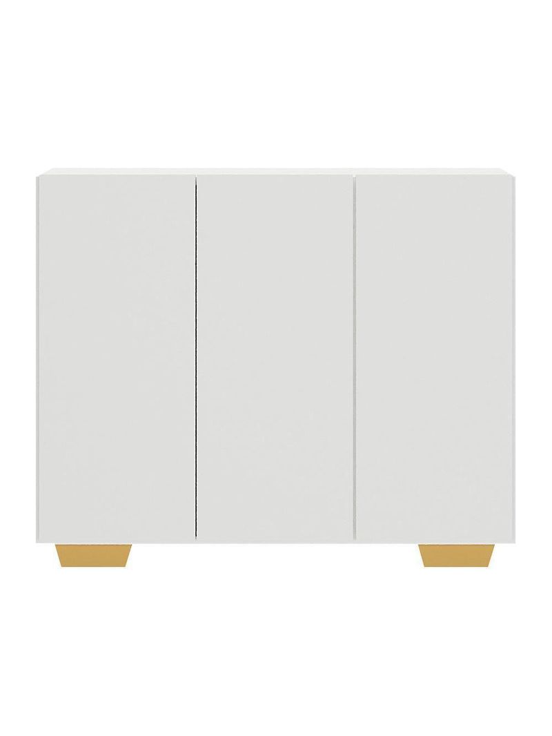 Gabinete Banheiro 3 Portas 90cm Mp5031 Branco Natural