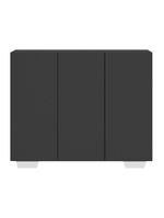 Gabinete Banheiro 3 Portas 90Cm Mp5031 Preto/Branco