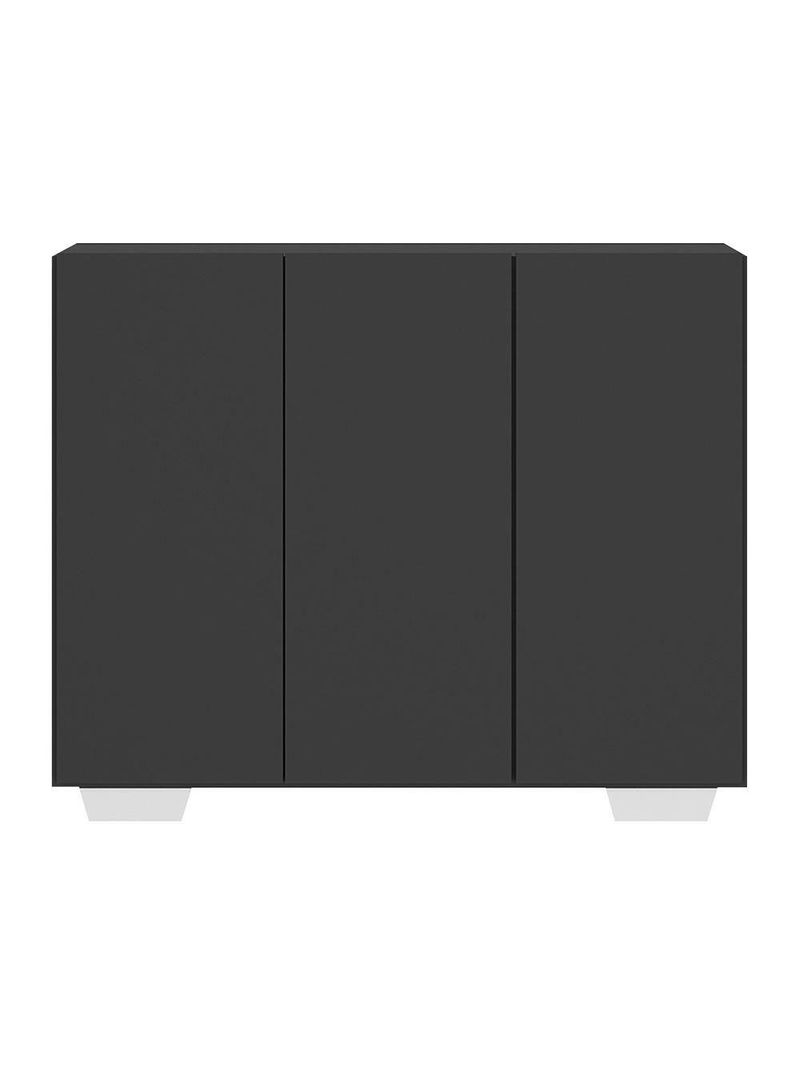 Gabinete Banheiro 3 Portas 90Cm Mp5031 Preto/Branco