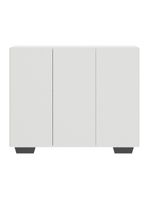 Gabinete Banheiro 3 Portas 90Cm Mp5031 Branco/Preto