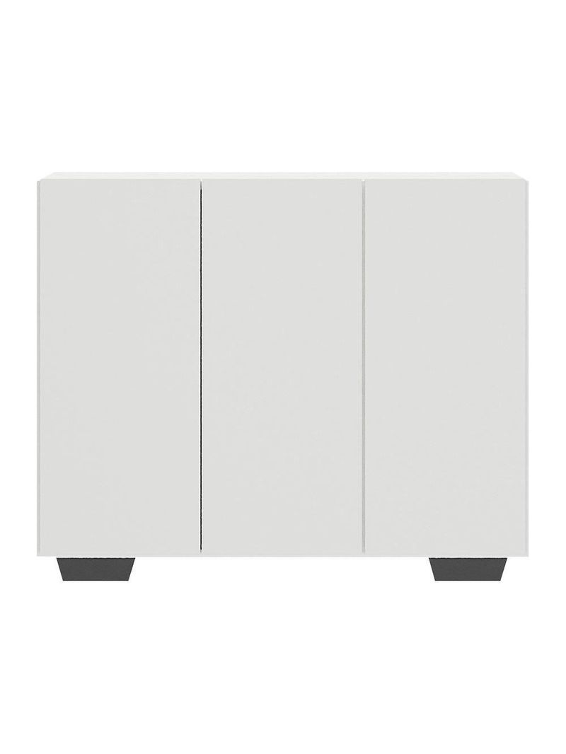 Gabinete Banheiro 3 Portas 90Cm Mp5031 Branco/Preto