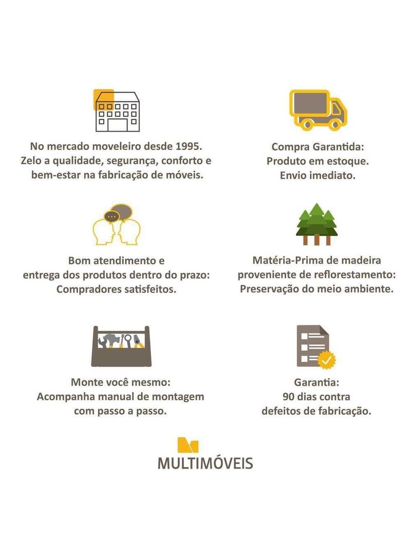 Gabinete Banheiro 3 Portas 90Cm Mp5031 Branco/Preto