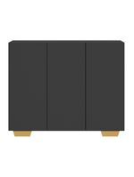 Gabinete Banheiro 3 Portas 90cm Mp5031 Preto Natural