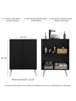 Gabinete Banheiro 2 Portas Retrô 63Cm Multimóveis V5006