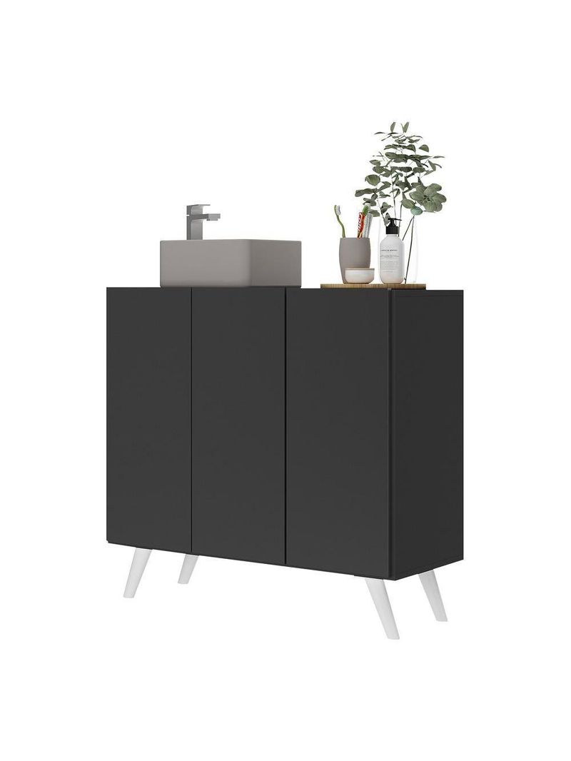 Gabinete Banheiro 3 Portas Retrô 90Cm Multimóveis V5030