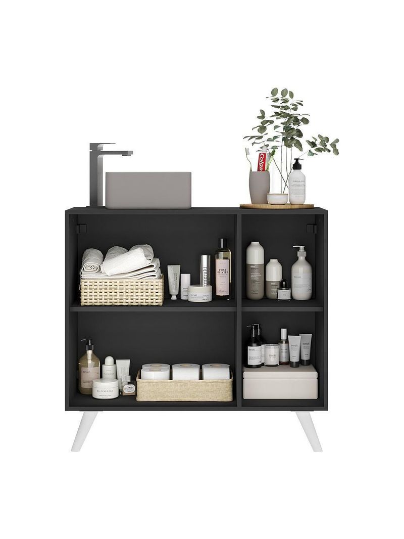 Gabinete Banheiro 3 Portas Retrô 90Cm Multimóveis V5030