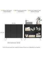 Gabinete Banheiro 3 Portas Retrô 90Cm Multimóveis V5030