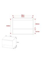 Gabinete Banheiro 1 Porta 60Cm Suspenso Multimóveis Vcr10086