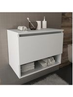 Gabinete Banheiro 1 Porta 60Cm Multimóveis Vcr10086 Branco