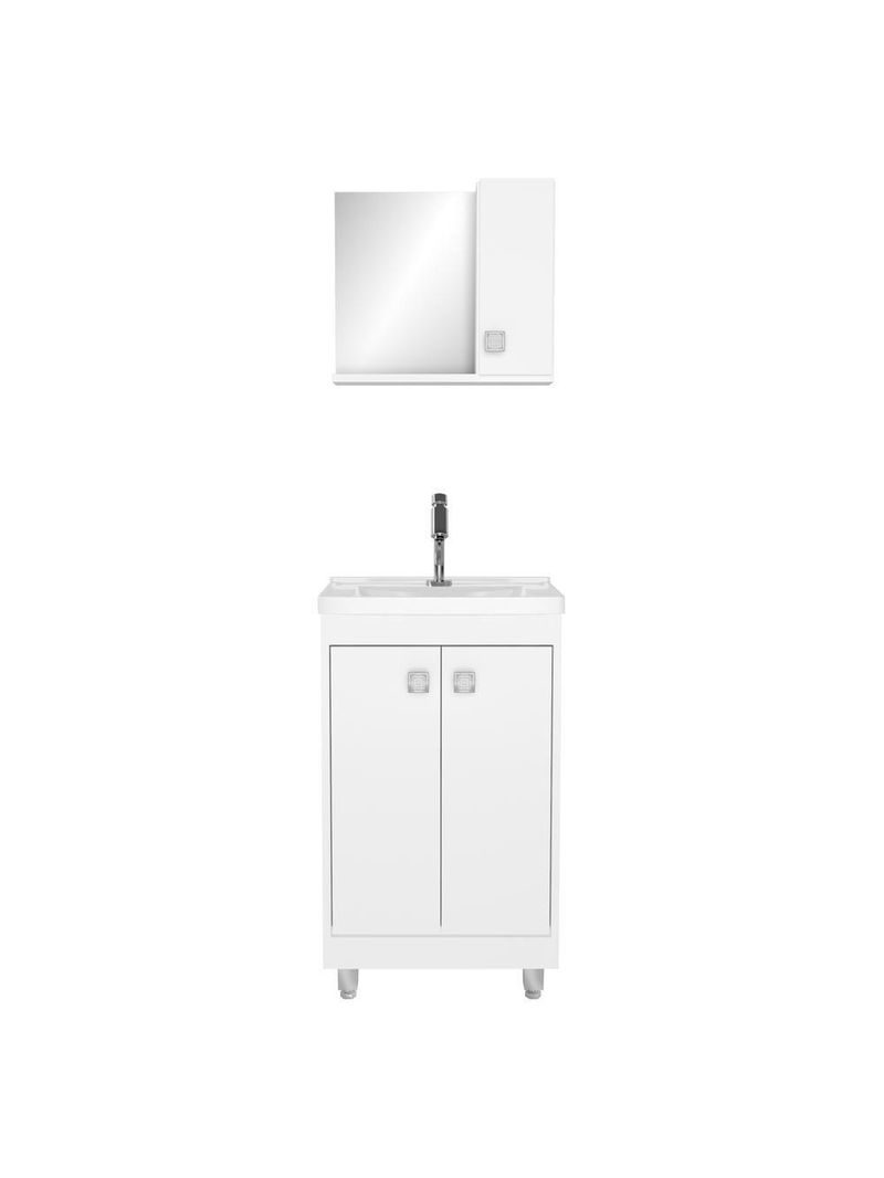 Gabinete Banheiro Cuba Espelheira Multimóveis Cr10100Branco
