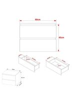 Gabinete Banheiro 2 Gavetas 60Cm Multimóveis Vcr10087