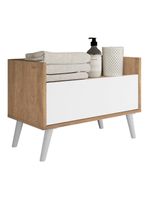 Gabinete Armário Banheiro 80 Cm Rustic/branco