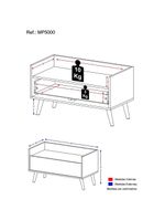 Gabinete Armário Banheiro 80 Cm Rustic/branco