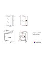 Gabinete Banheiro Com Cuba E Espelheira Branco/legno Crema