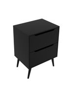 Gabinete Banheiro 60cm 2 Gavetas Retrô Cr10119 Preto