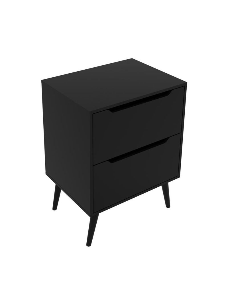 Gabinete Banheiro 60cm 2 Gavetas Retrô Cr10119 Preto