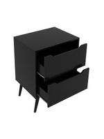 Gabinete Banheiro 60cm 2 Gavetas Retrô Cr10119 Preto