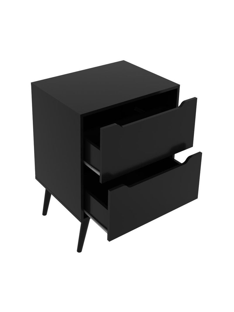 Gabinete Banheiro 60cm 2 Gavetas Retrô Cr10119 Preto