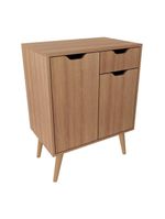 Gabinete Banheiro 60cm 2 Portas E 1 Gaveta Retrô Multimóveis Cr10118 Amêndoa Amêndoa