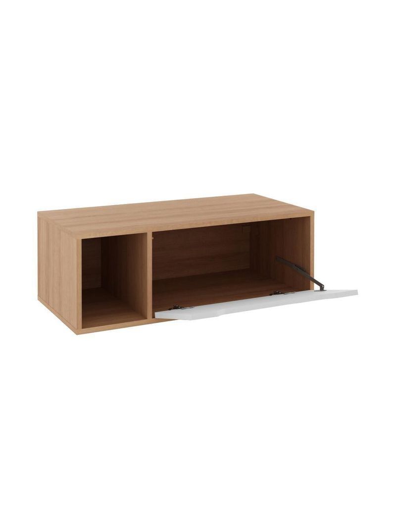 Gabinete Banheiro 80cm 1 Porta Nicho Multimóveis Cr10122 Amêndoa-branco