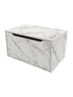 Gabinete Banheiro Suspenso 60cm 1 Porta Cr10123 Mármore Branco