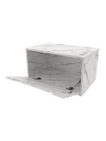 Gabinete Banheiro Suspenso 60cm 1 Porta Cr10123 Mármore Branco