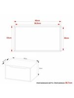 Gabinete Banheiro Suspenso 60cm 1 Porta Cr10123 Mármore Branco