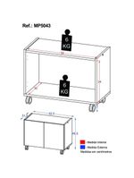 Gabinete Banheiro 62,5cm Rodízios Multimóveis Mp5043 Rustic