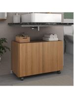 Gabinete Banheiro 62,5cm Rodízios Multimóveis Mp5043 Rustic
