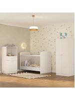 Quarto Infantil Completo Com Berço Guarda-roupa E Cômoda Multimóveis Mp4358 Branco